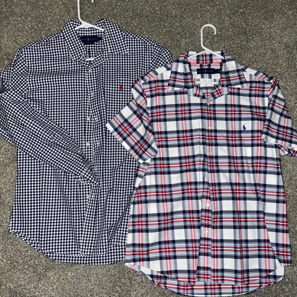 EUC BUNDLE Polo Ralph Lauren Long and short sleeve button ups Size L